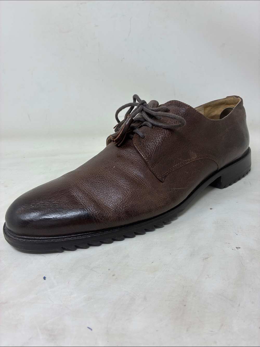 Martin Dingman Brown Leather Lace-Up Dress Shoe